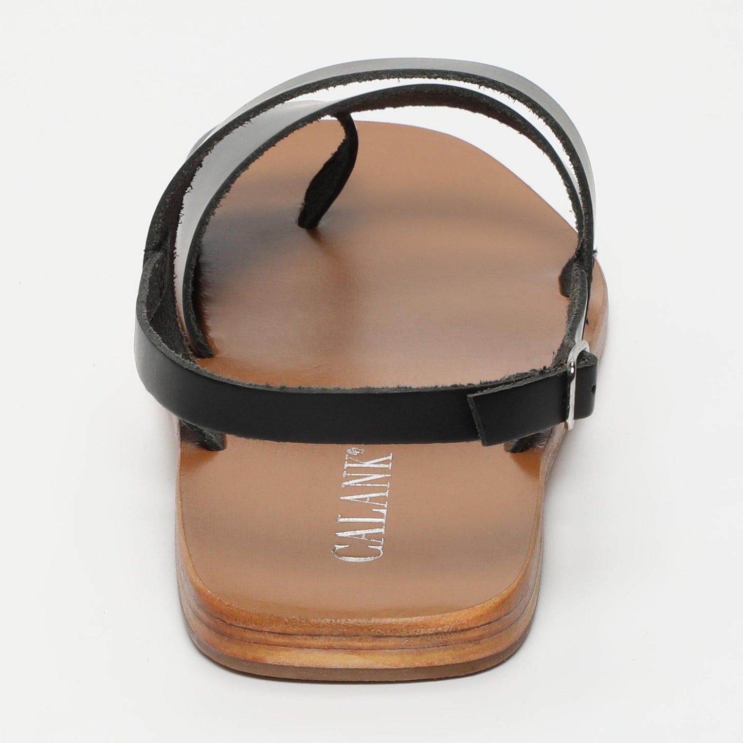 line sandales en cuir black