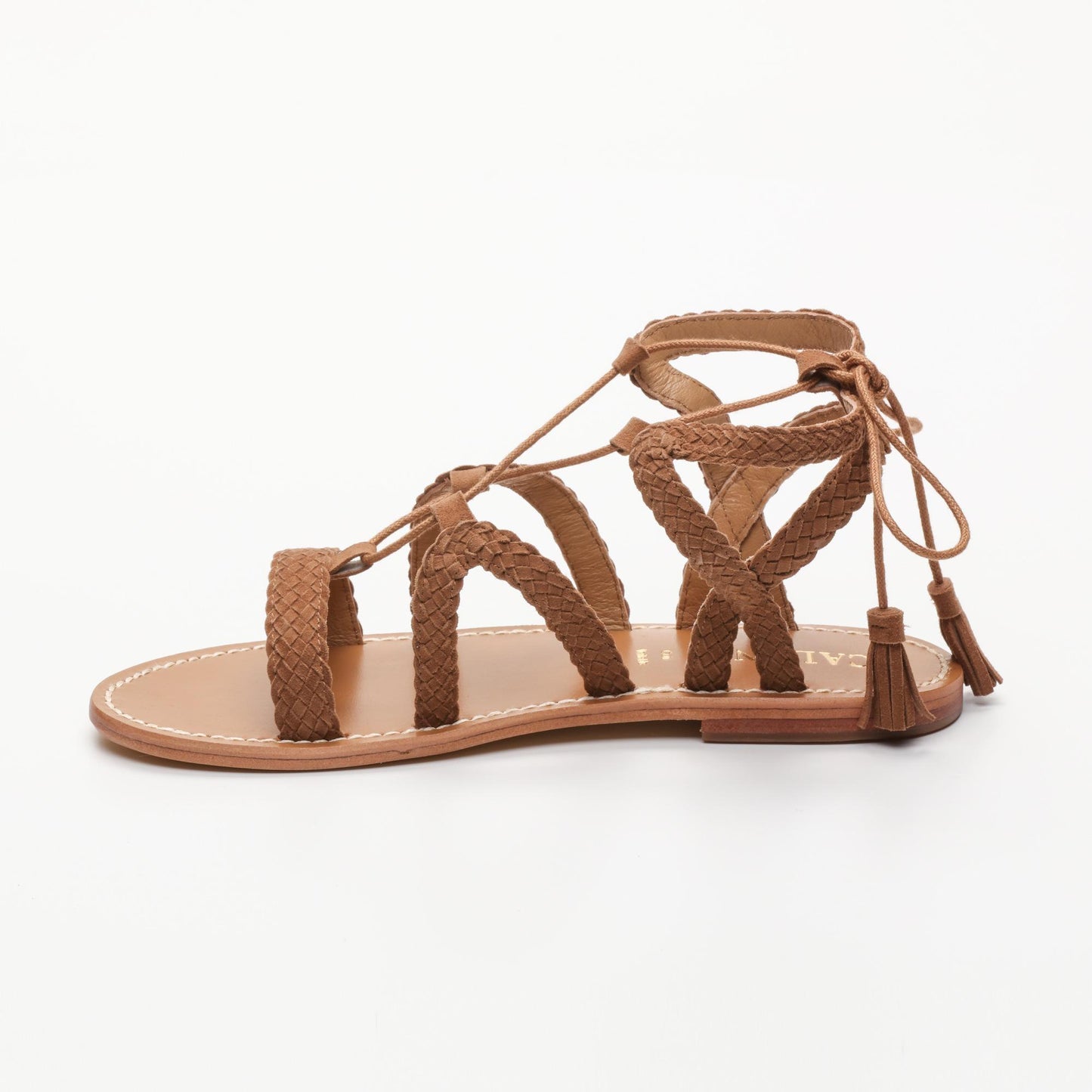 ANILENA sandales en cuir camel