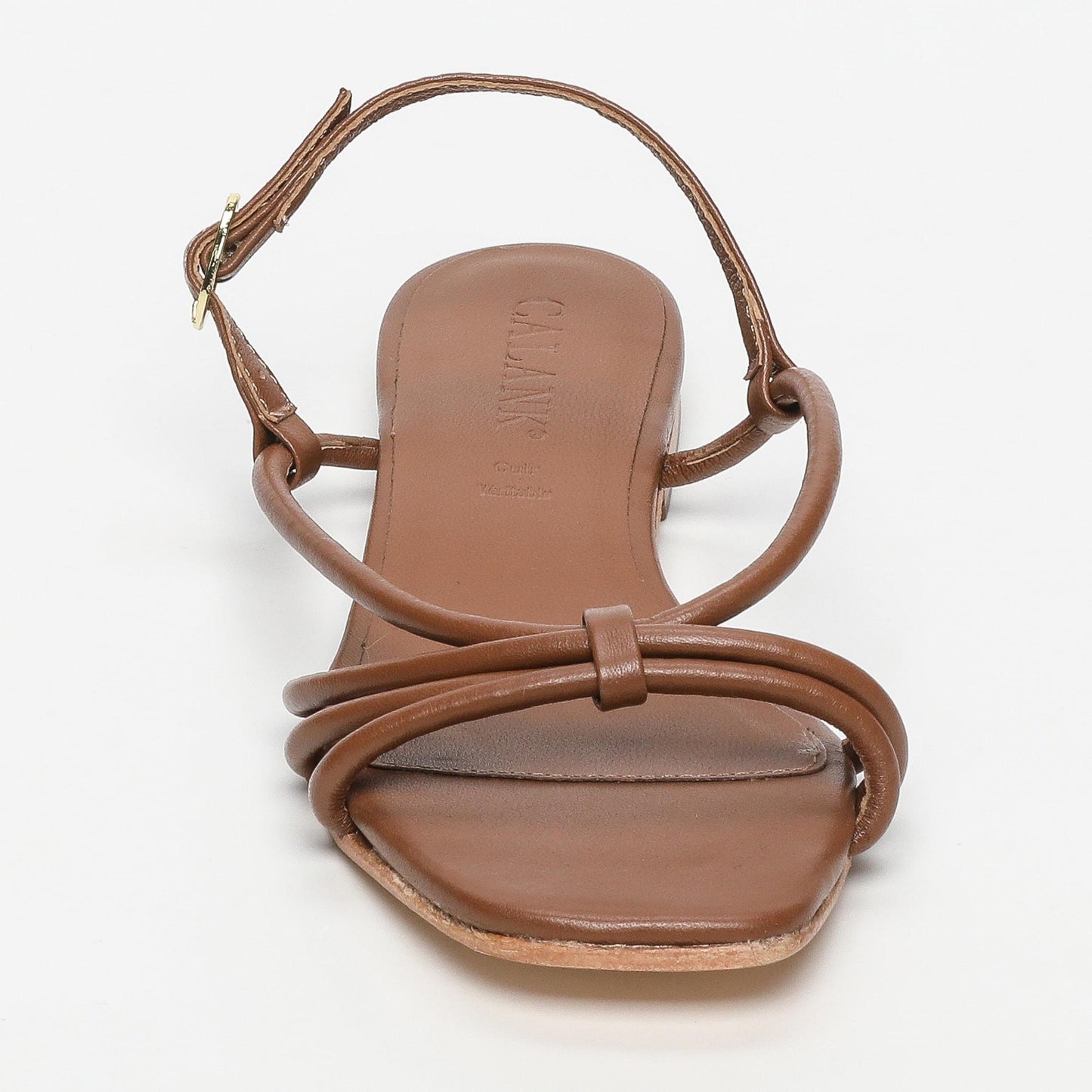 Aachal sandales en cuir camel