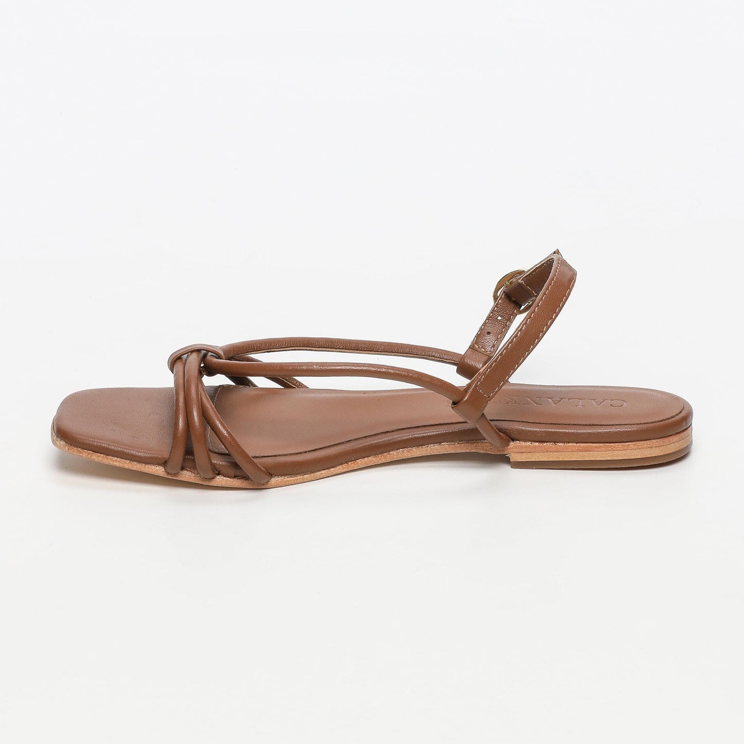 Aachal sandales en cuir camel