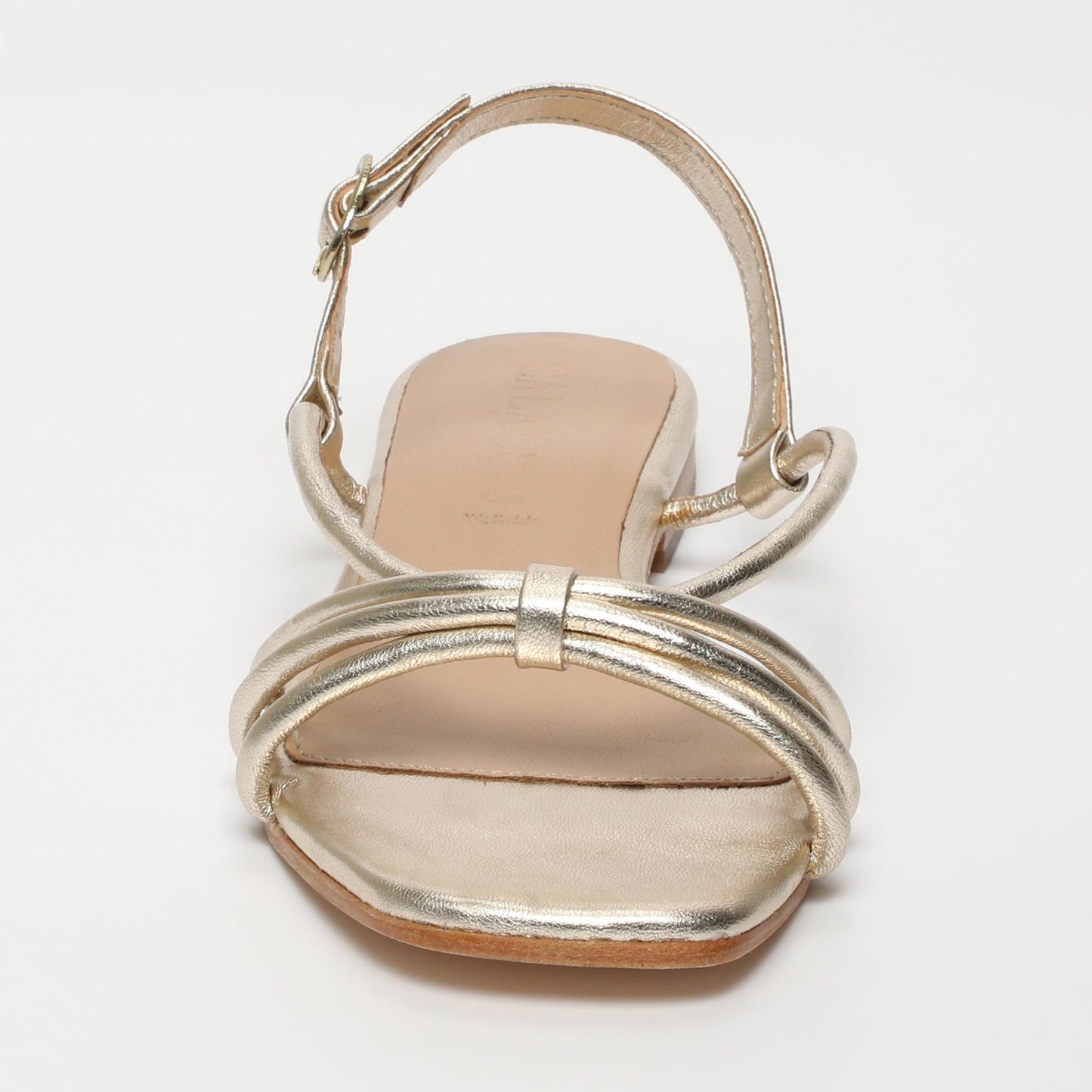 Aachal sandales en cuir platinium