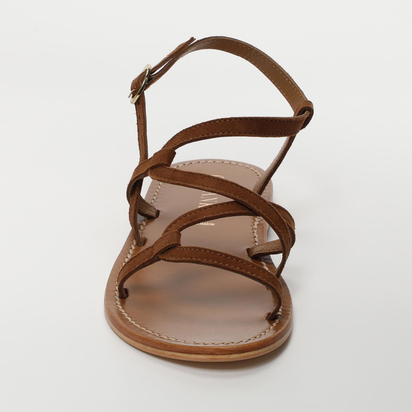 Aaryanna sandales en cuir camel