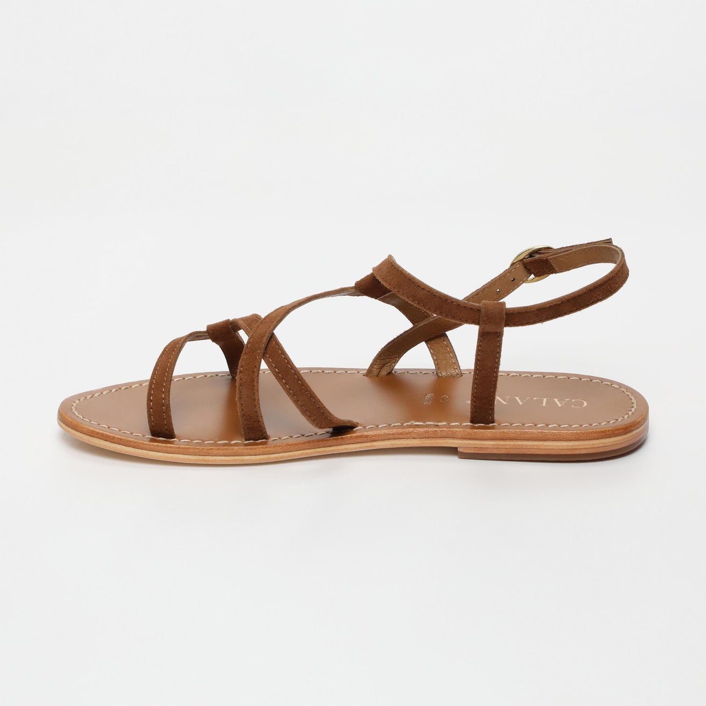 Aaryanna sandales en cuir camel