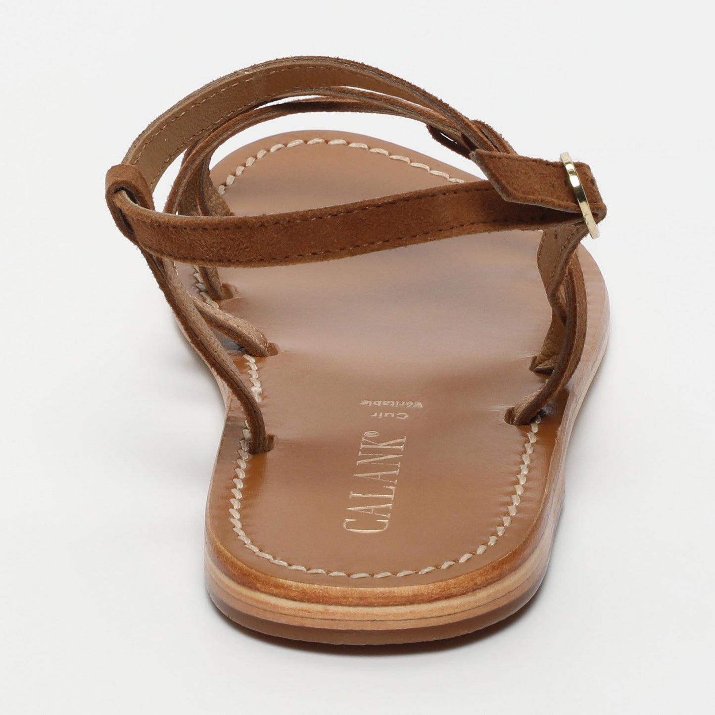Aaryanna sandales en cuir camel