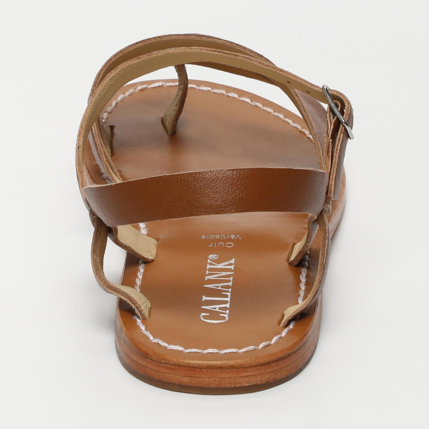Ana sandales en cuir camel