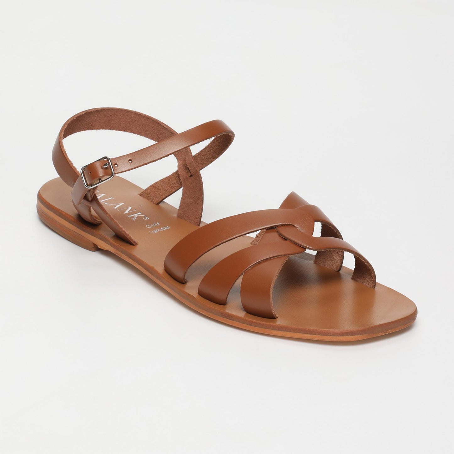Autumn sandales en cuir camel
