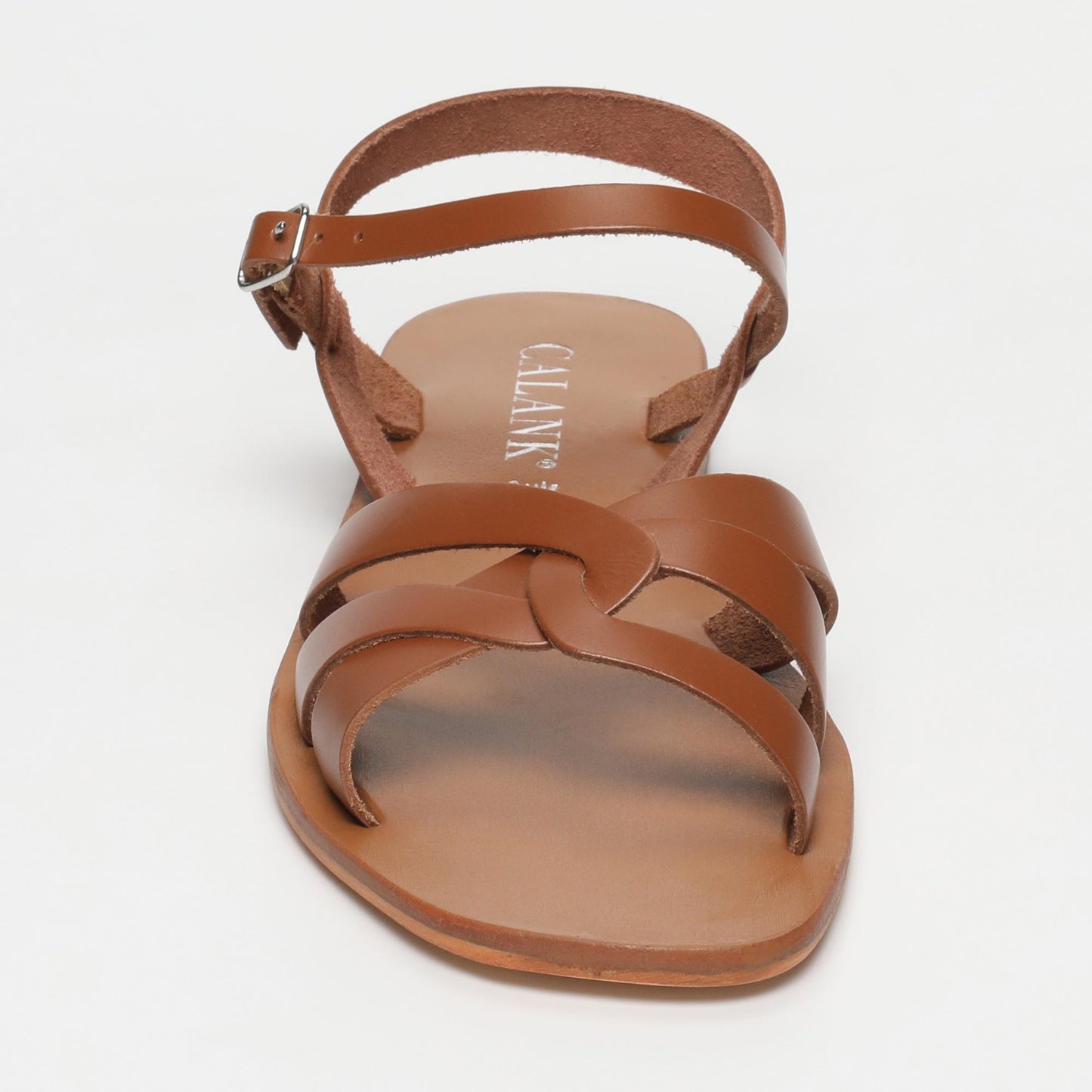 Autumn sandales en cuir camel