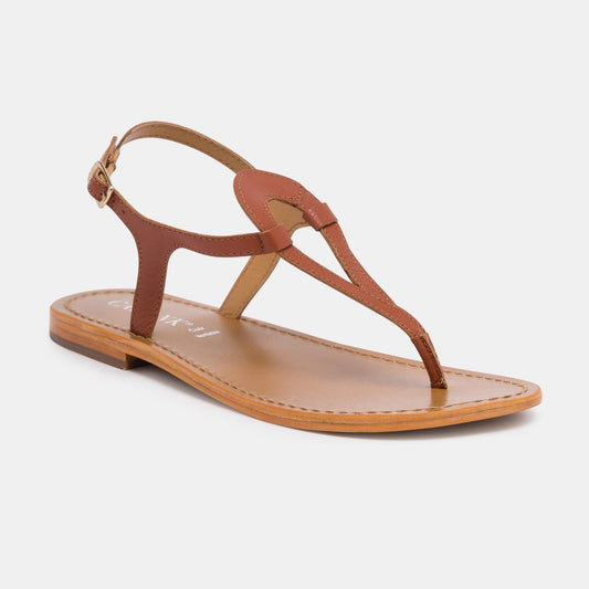 BANDEIRA sandales en cuir camel