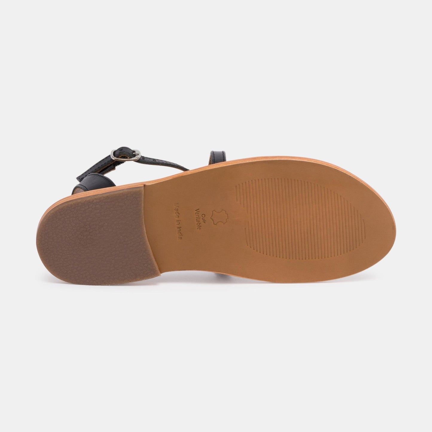 BARRA sandales en cuir black leopard