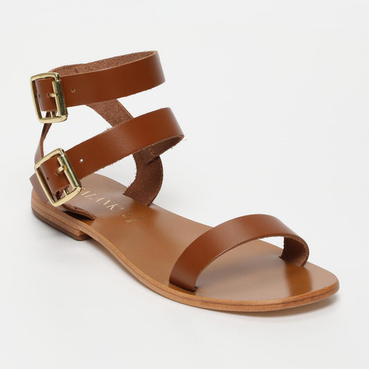 Bhavna sandales en cuir camel