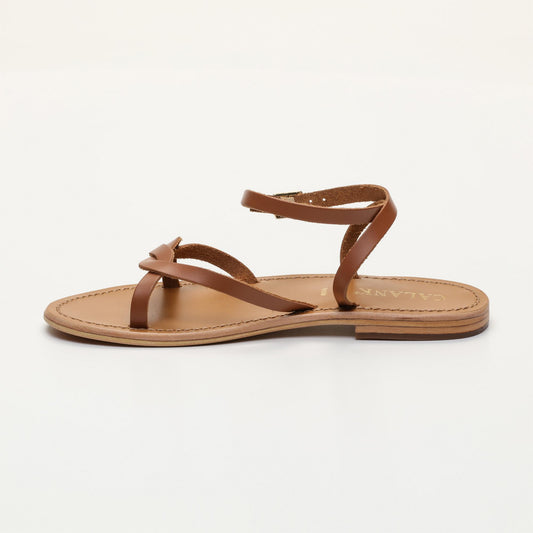 CAELA sandales en cuir camel