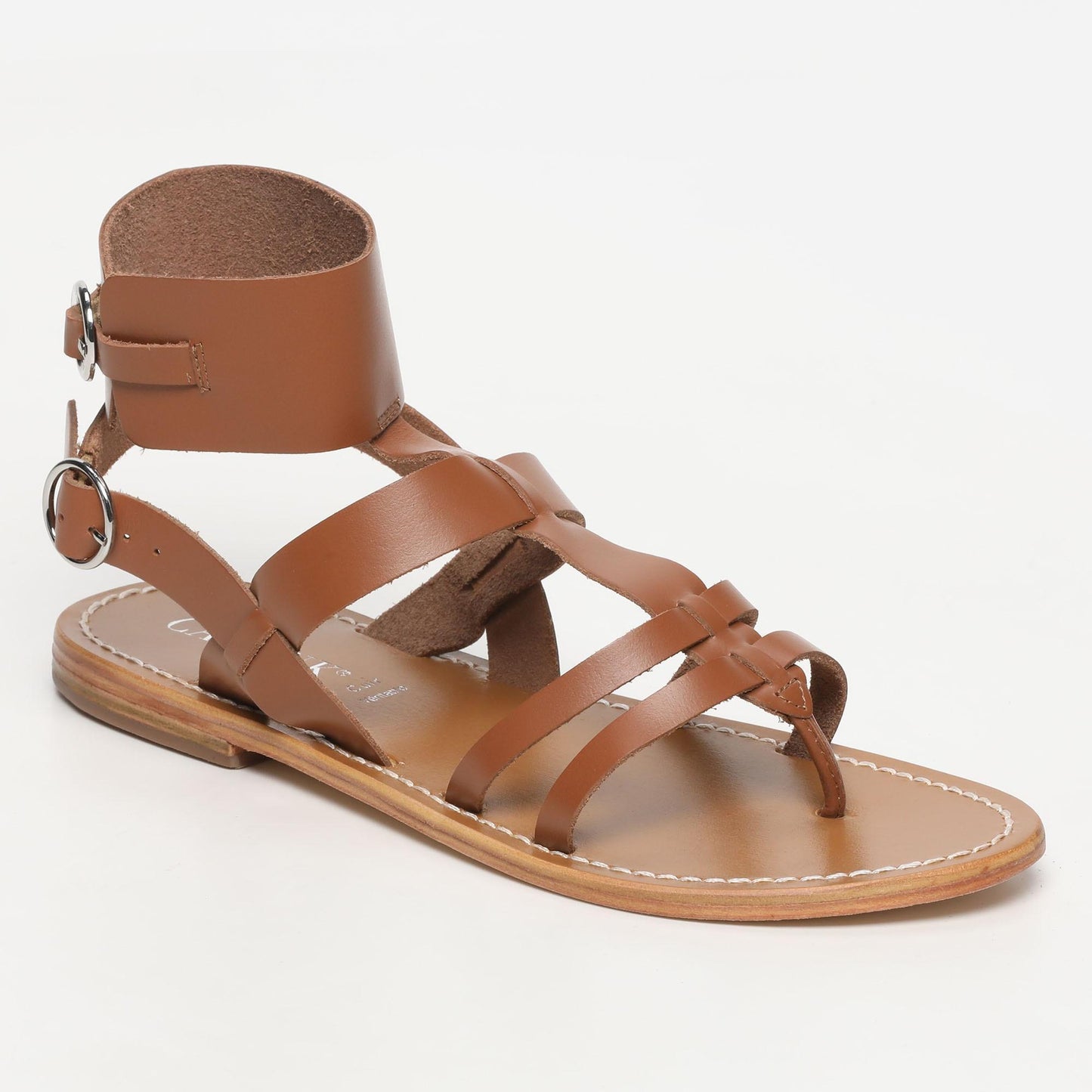 CARAHUE sandales en cuir camel