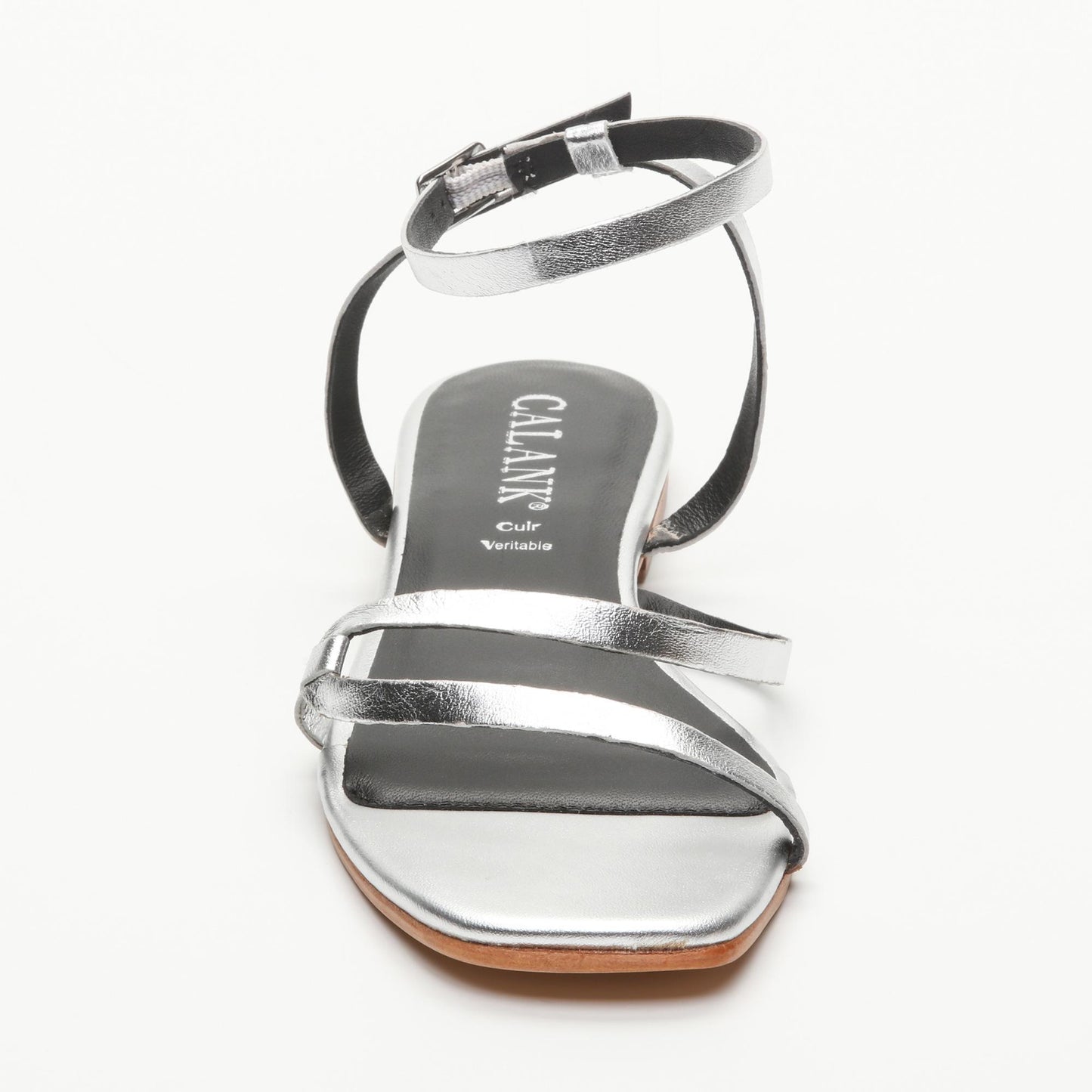 CHALIPA sandales en cuir silver