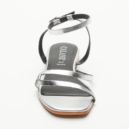 CHALIPA sandales en cuir silver