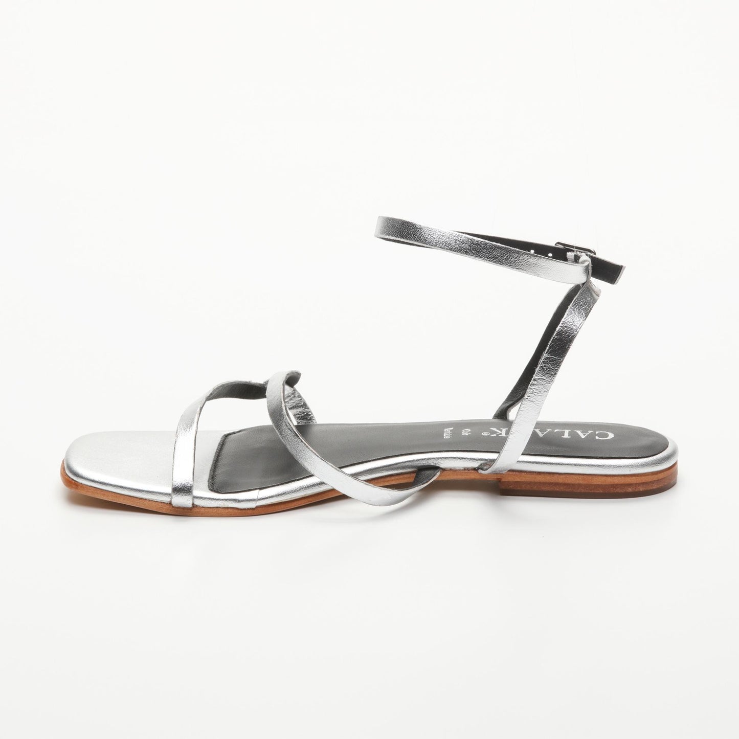 CHALIPA sandales en cuir silver