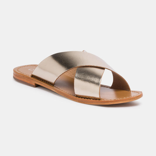 COPACABANA sandales en cuir gold