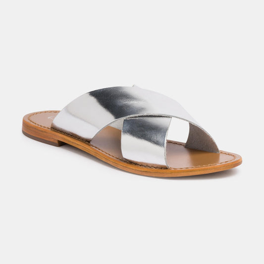 COPACABANA sandales en cuir silver