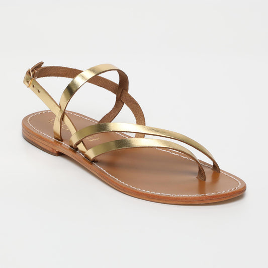 Cora sandales en cuir dark gold