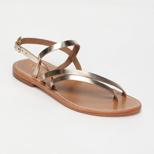 Cora sandales en cuir gold