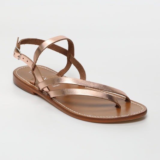 Cora sandales en cuir rosegold