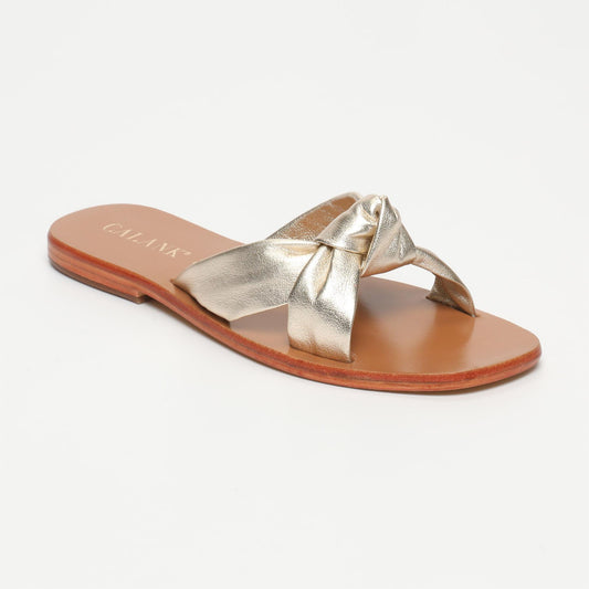 DORREH sandales en cuir lt gold