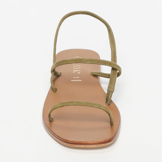 DORRIN sandales en cuir olive