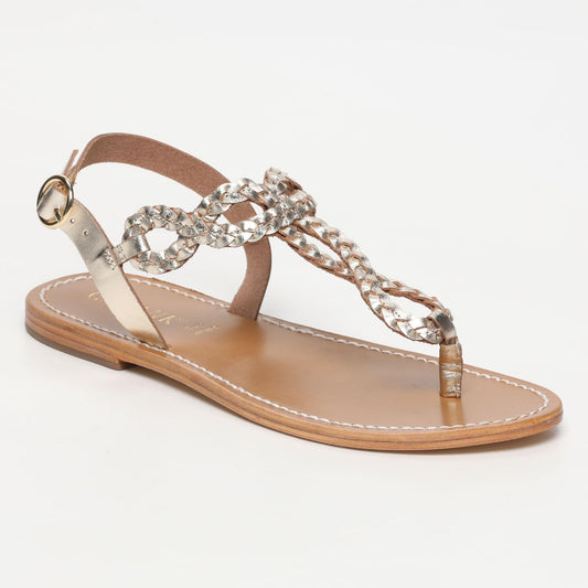 ELICURA sandales en cuir gold