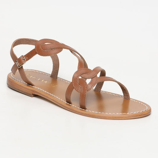 ESPERANZA sandales en cuir camel
