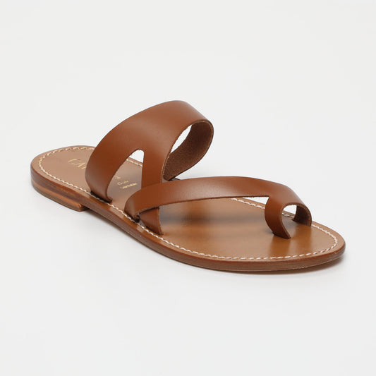 Emery sandales en cuir camel