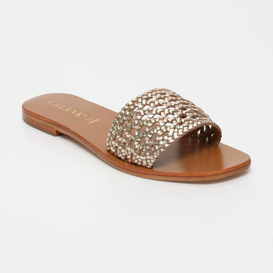 FAPRI sandales en cuir gold