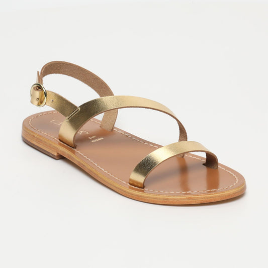 FATOMEH sandales en cuir dark gold