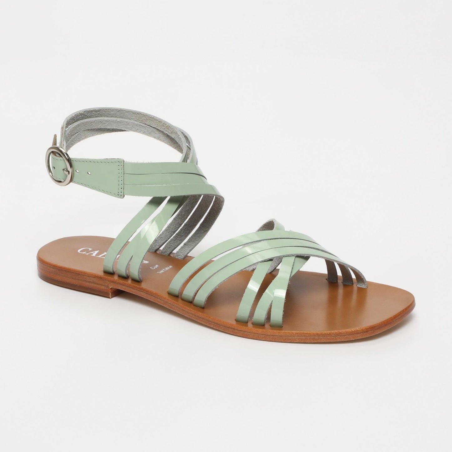 FELINE sandales en cuir mint