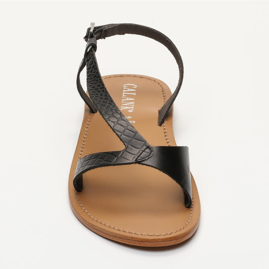 FLO sandales en cuir black buff
