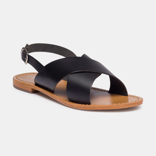 FUNES sandales en cuir black