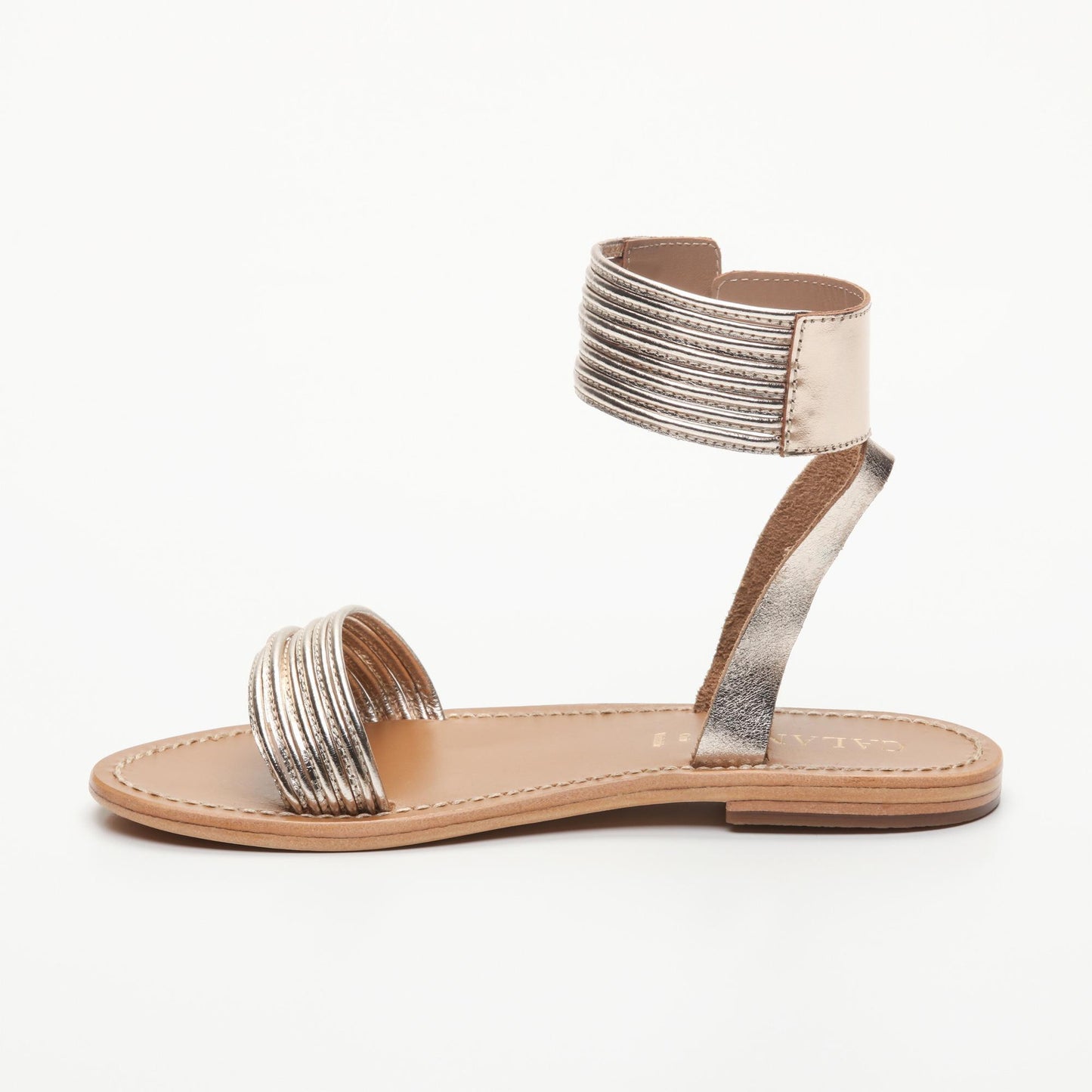 GACE sandales en cuir gold