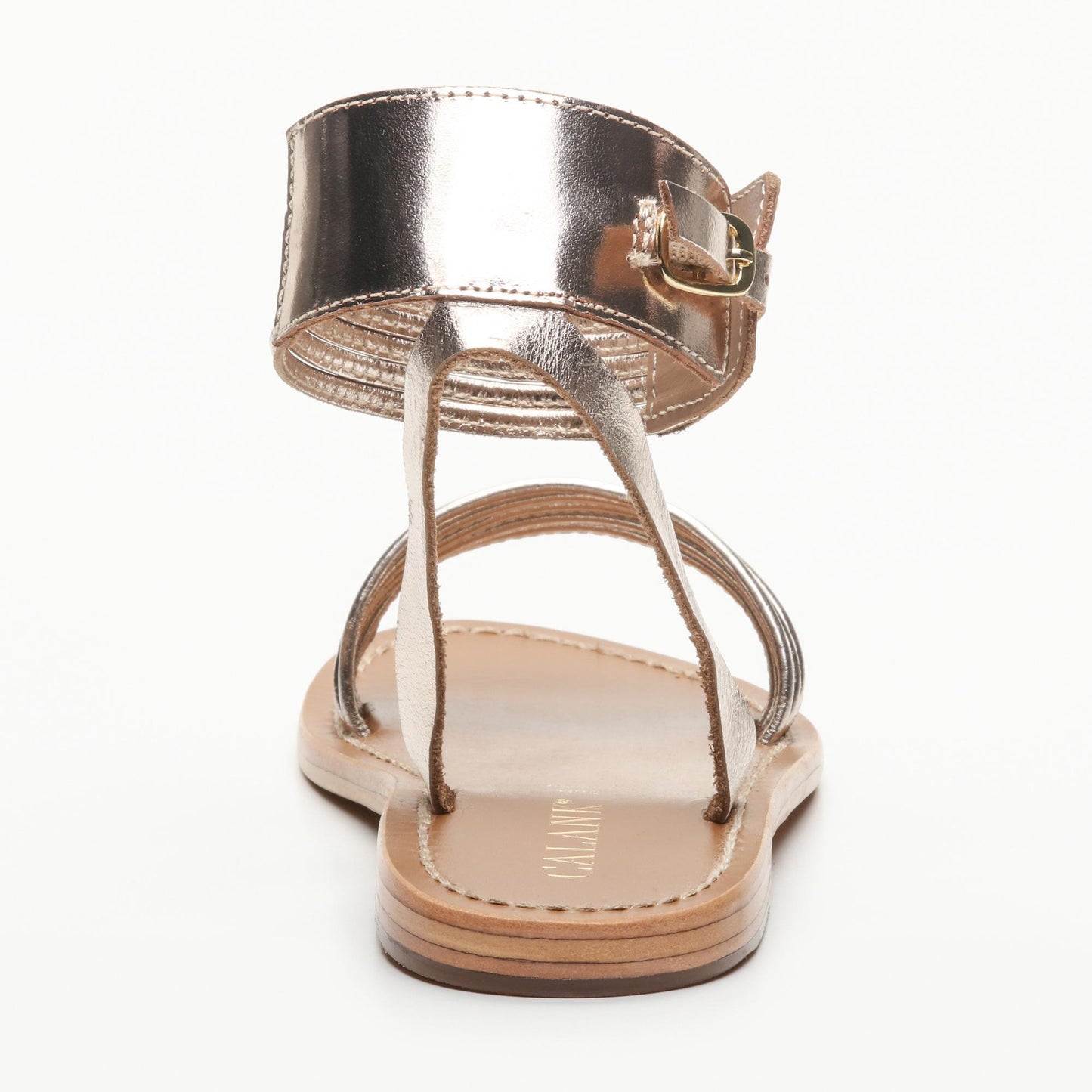 GACE sandales en cuir gold
