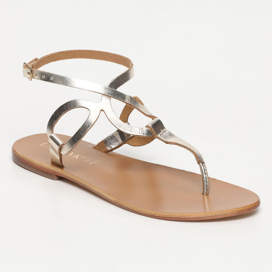 GALLEGOS sandales en cuir gold