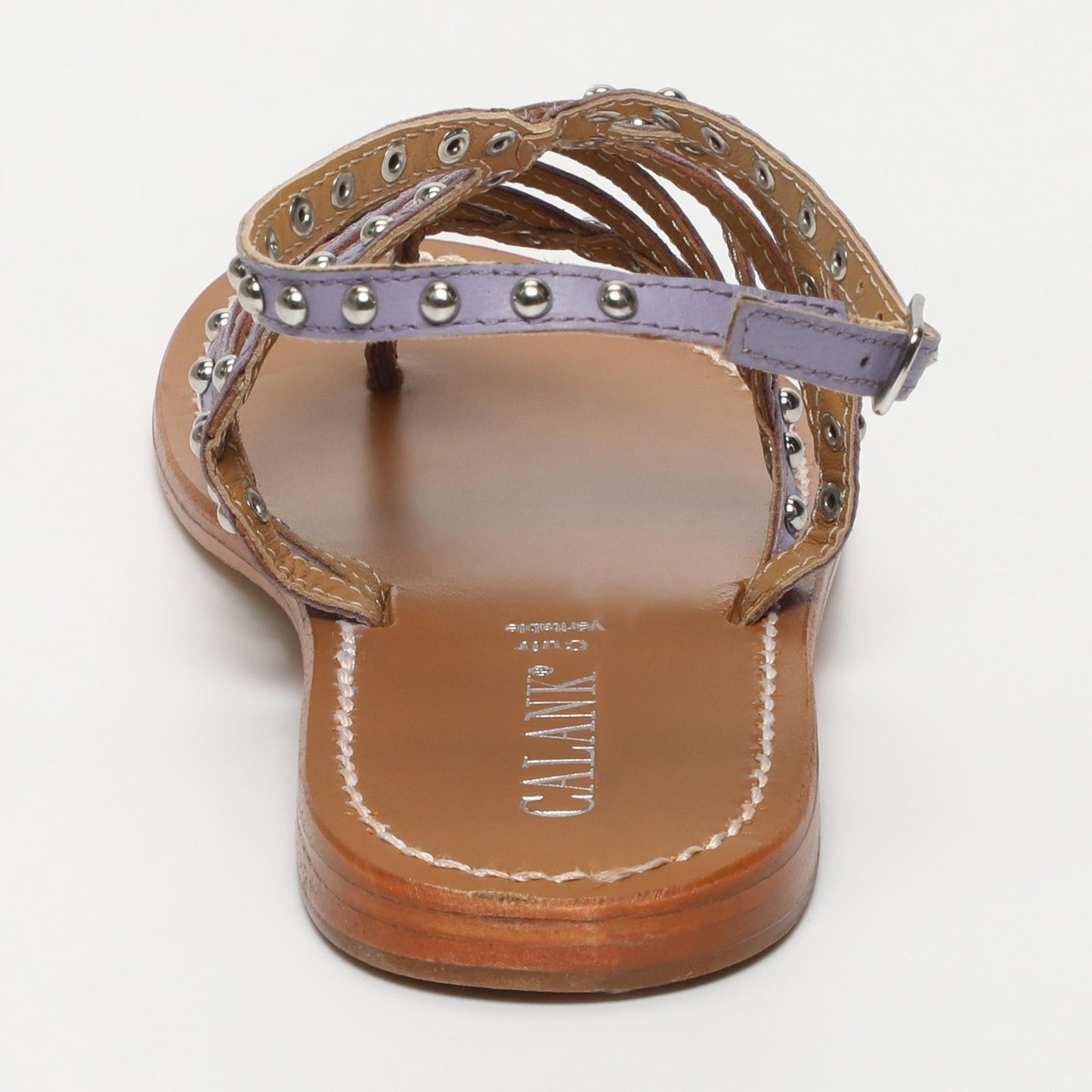 GARCES sandales en cuir lavander