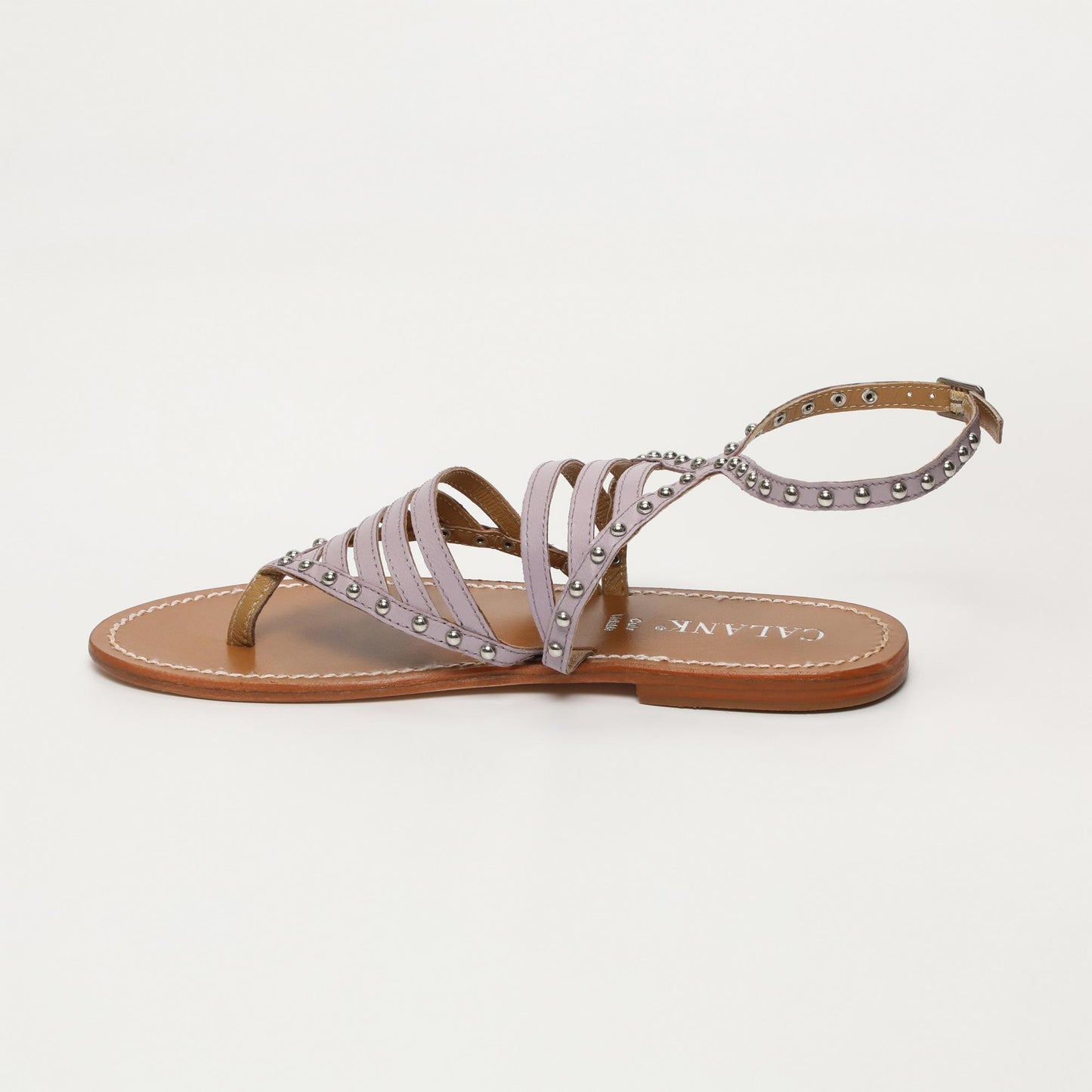 GARCES sandales en cuir lilac