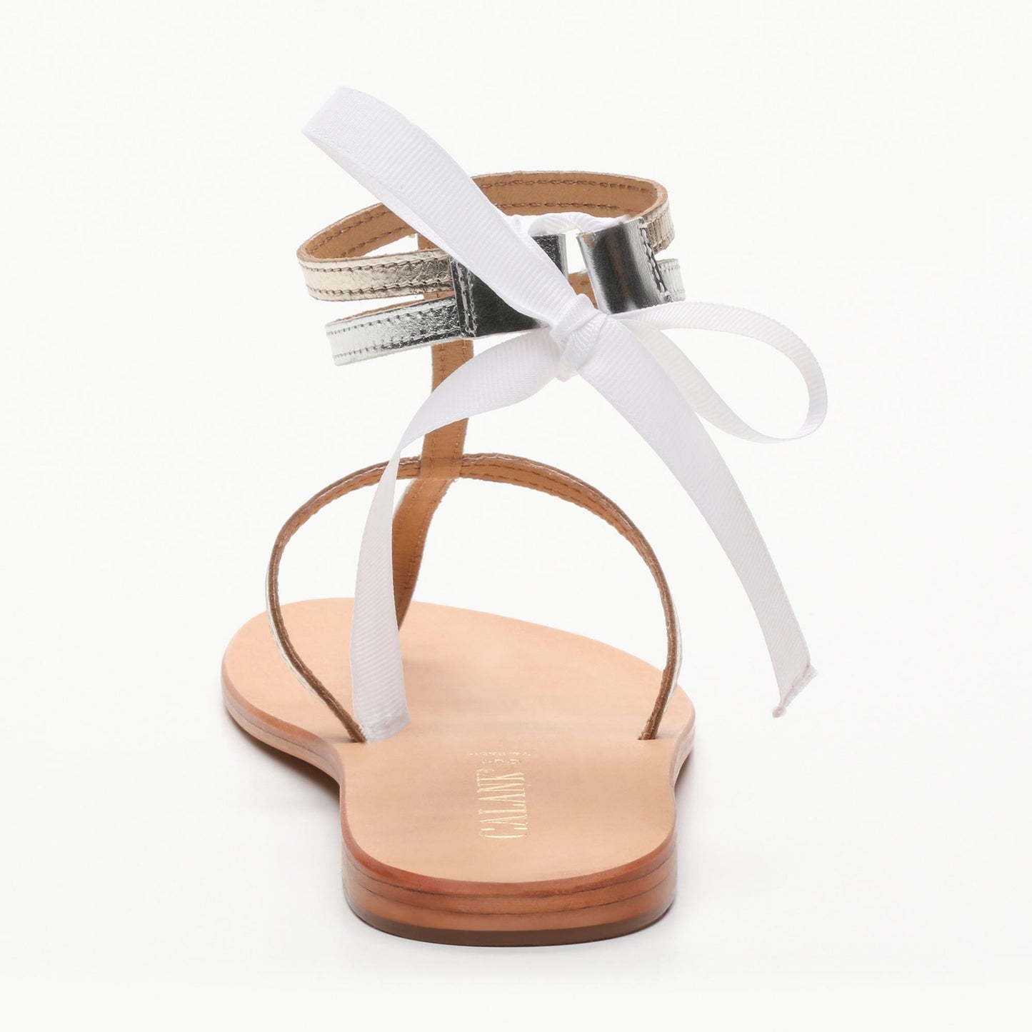 GIBBOSA sandales en cuir silver gold