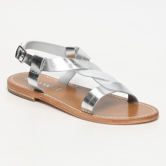 GORBEA sandales en cuir silver