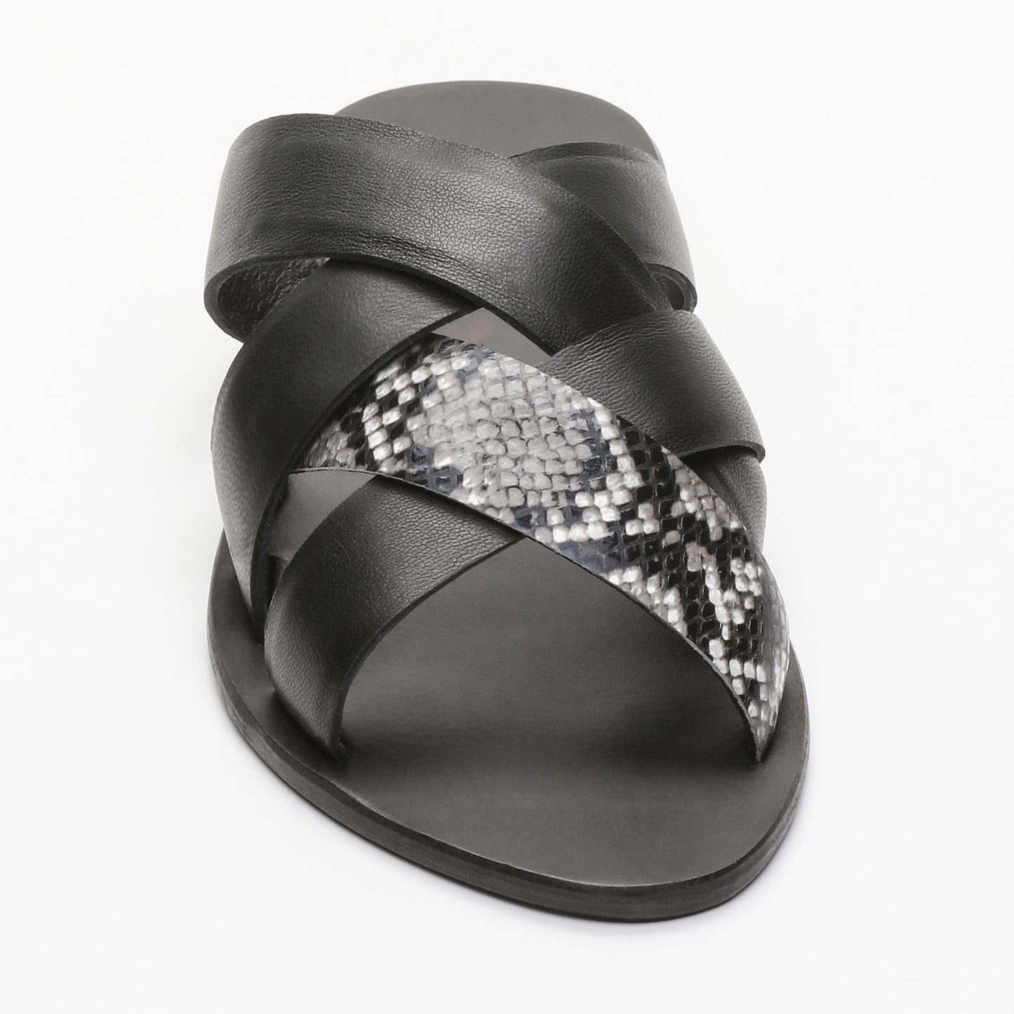 GOSTA sandales en cuir black snake
