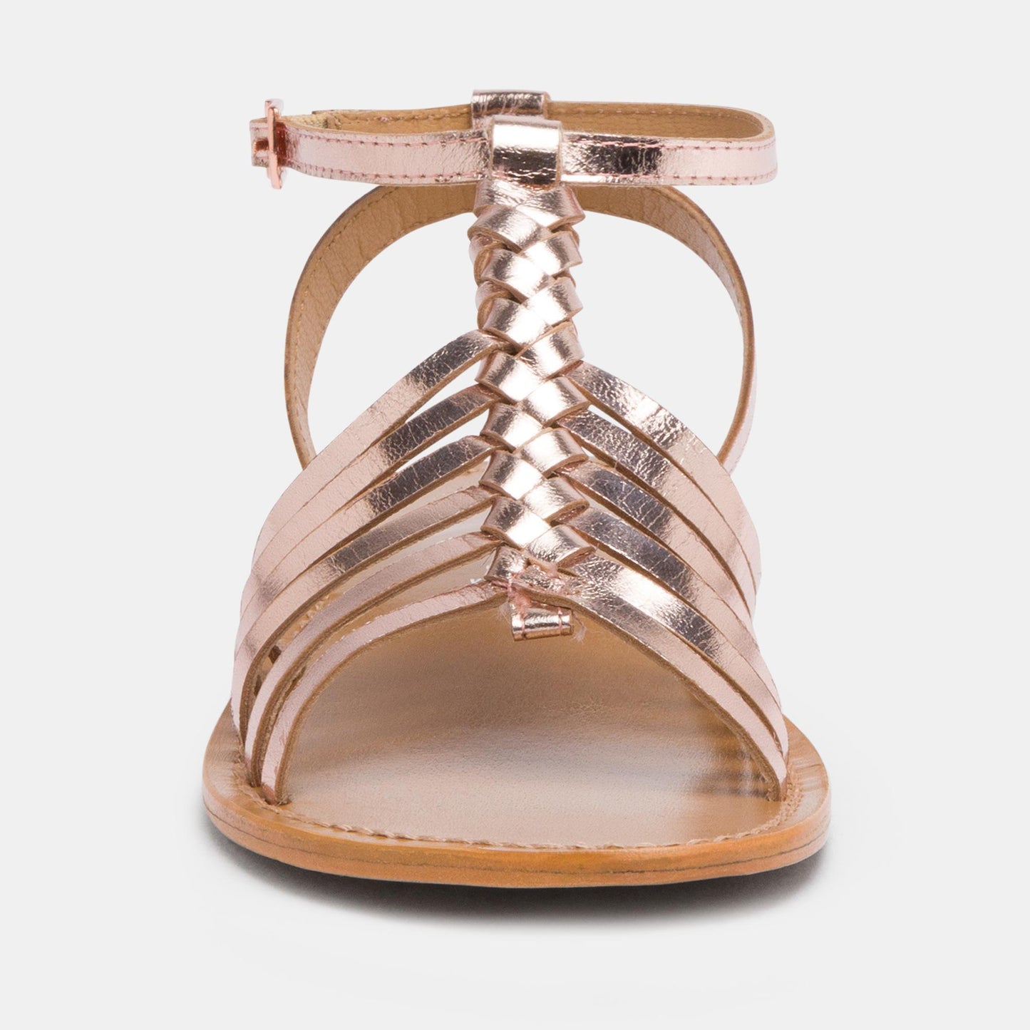 GUARATIBA sandales en cuir pink gold
