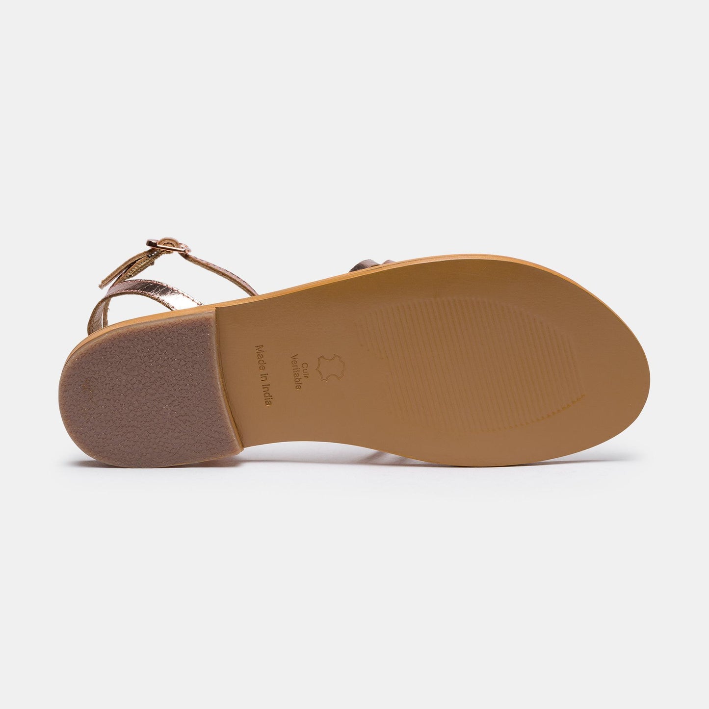 GUARATIBA sandales en cuir pink gold