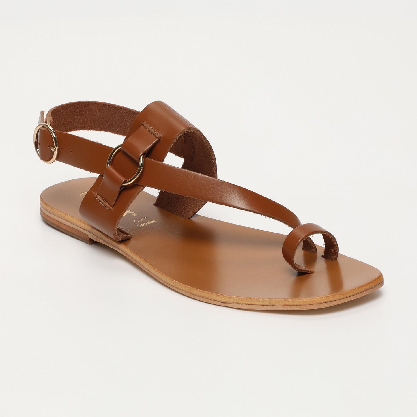 Gabriella sandales en cuir camel