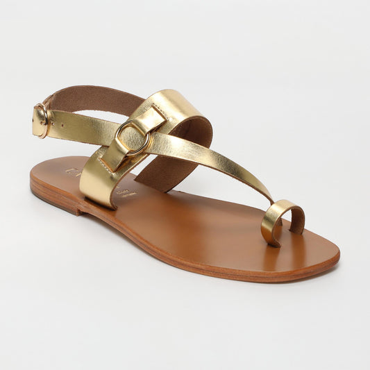 Gabriella sandales en cuir dark gold