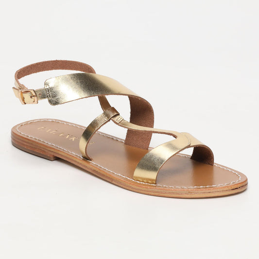 HERRADURA sandales en cuir dark gold