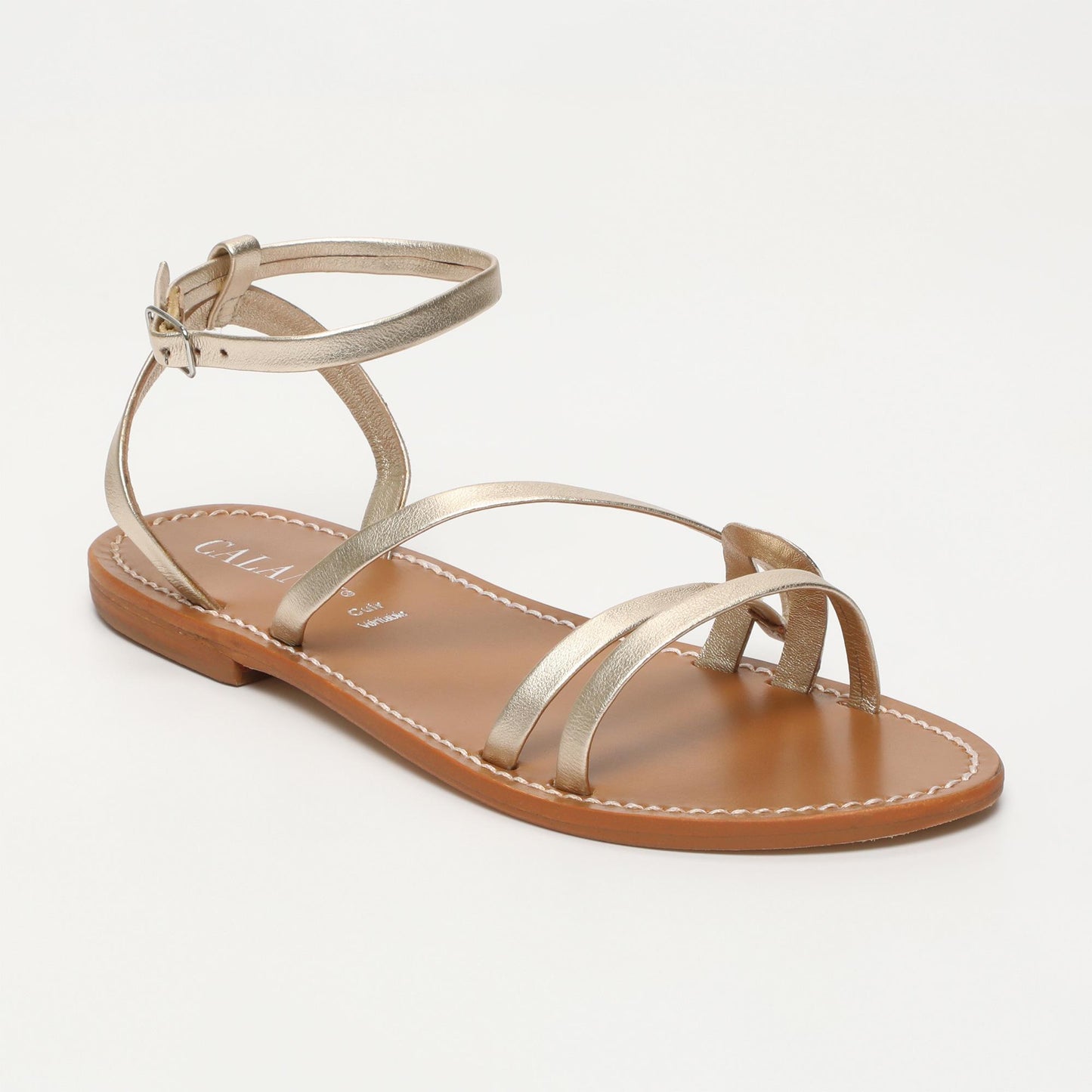 Hailey sandales en cuir platinium