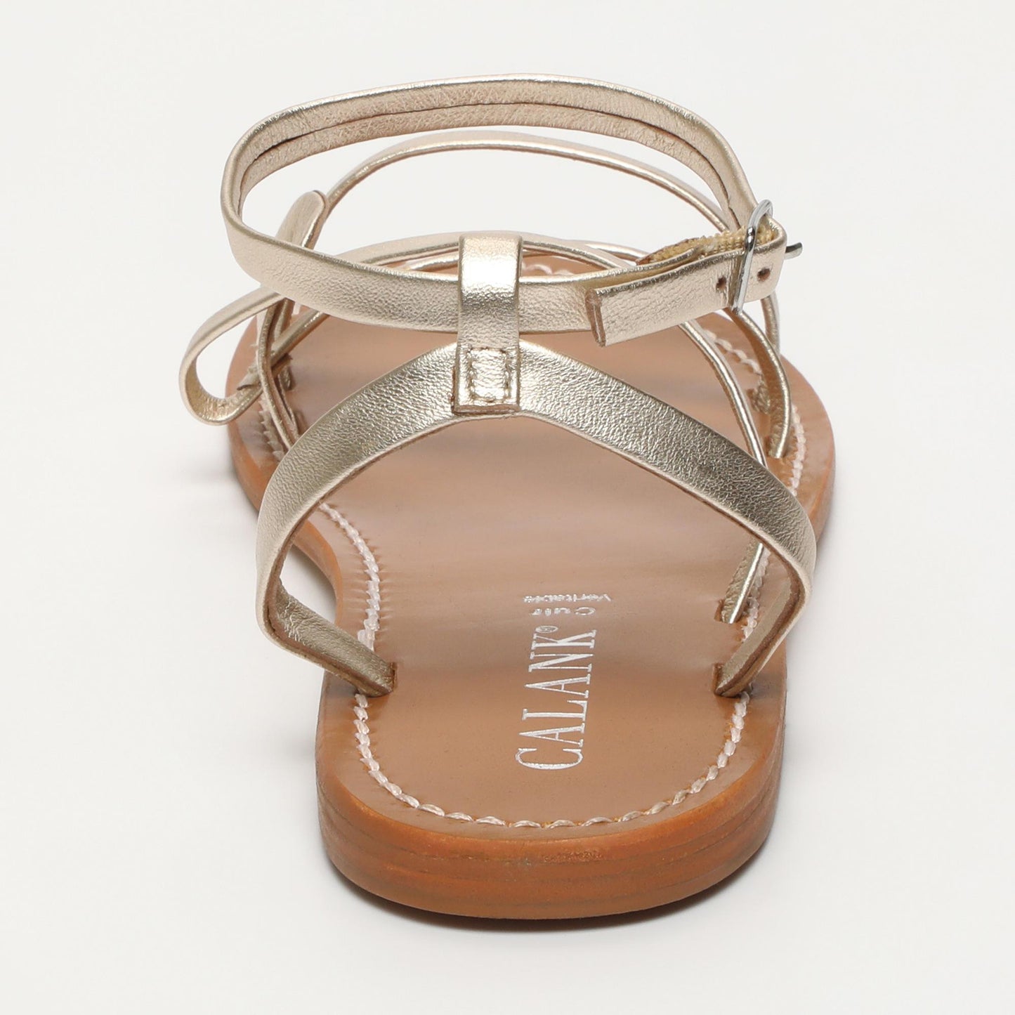Hailey sandales en cuir platinium