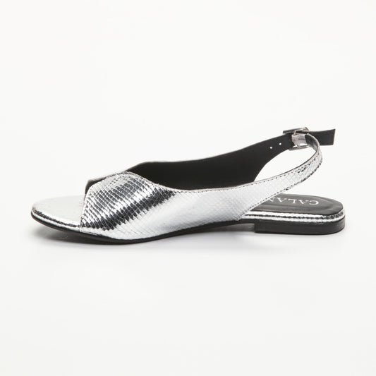 ICA sandales en cuir silver snake